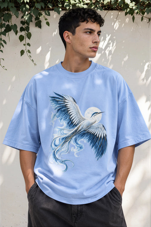 Air Blue Oversized Graphic Tee