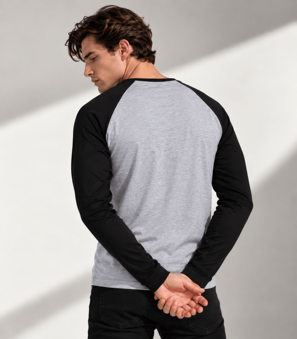 Raglan Long Sleeve Tee - Grey - PALACE SOCIETY