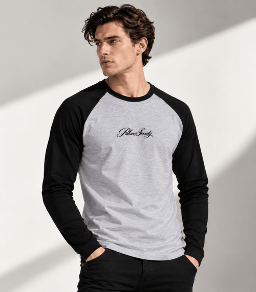 Raglan Long Sleeve Tee - Grey - PALACE SOCIETY