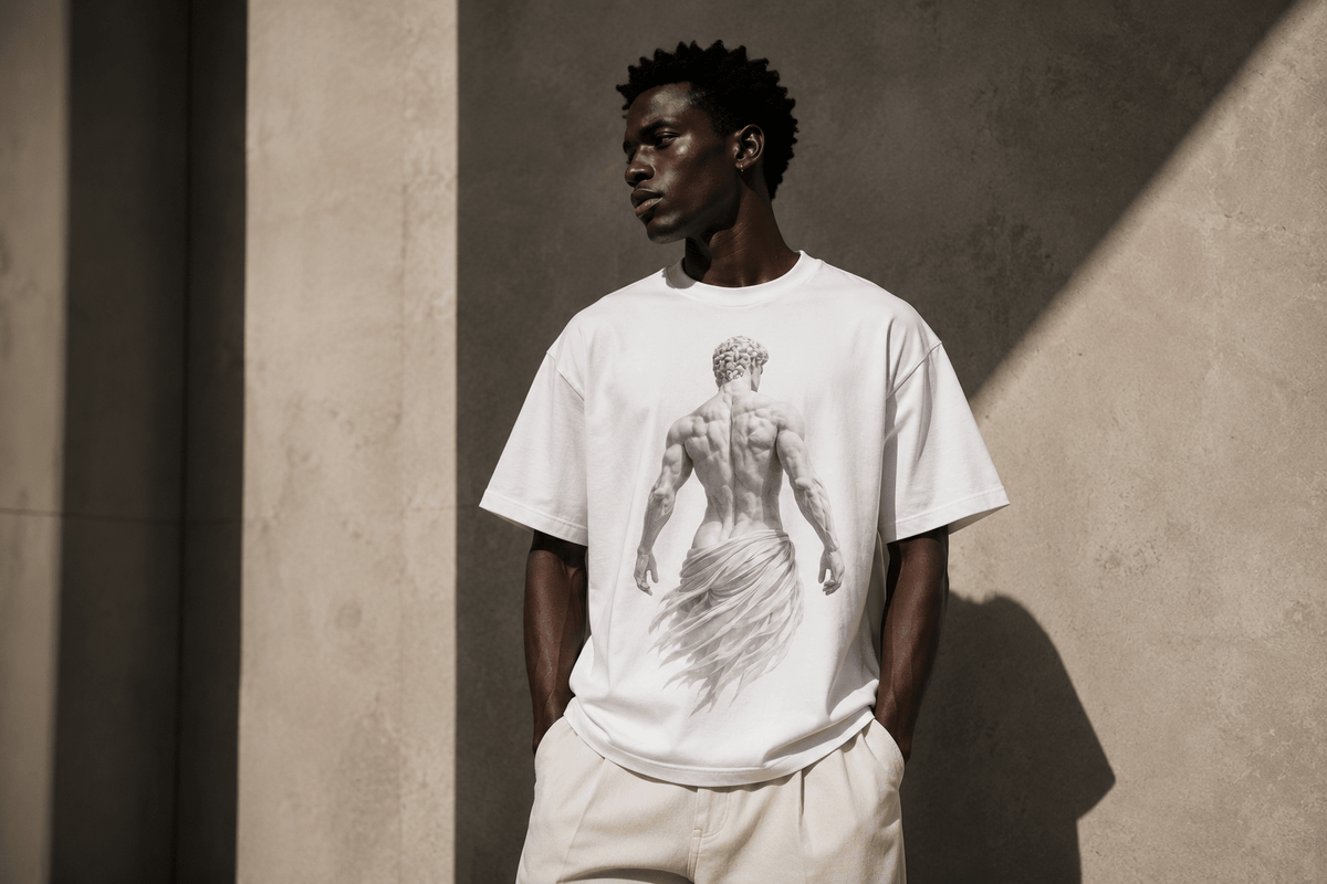 White Oversized T-Shirt - Ascension - PALACE SOCIETY