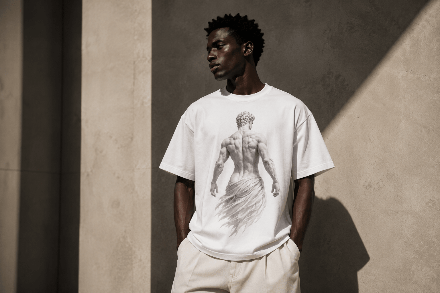White Oversized T-Shirt - Ascension - PALACE SOCIETY