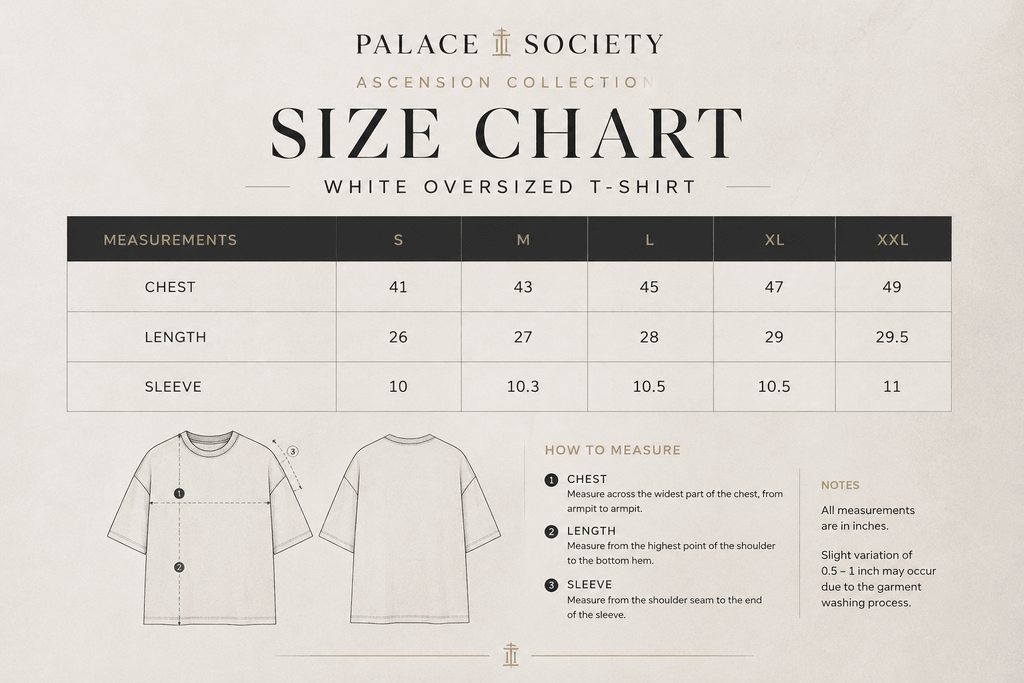 White Oversized T-Shirt - Ascension - PALACE SOCIETY