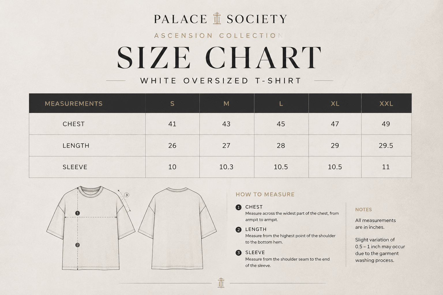 White Oversized T-Shirt - Ascension - PALACE SOCIETY